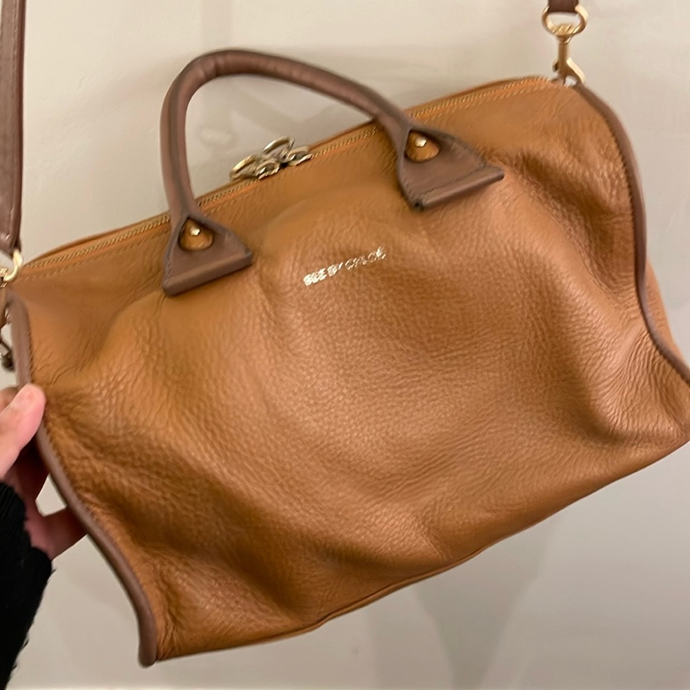 See by Chloe tan leather handbag